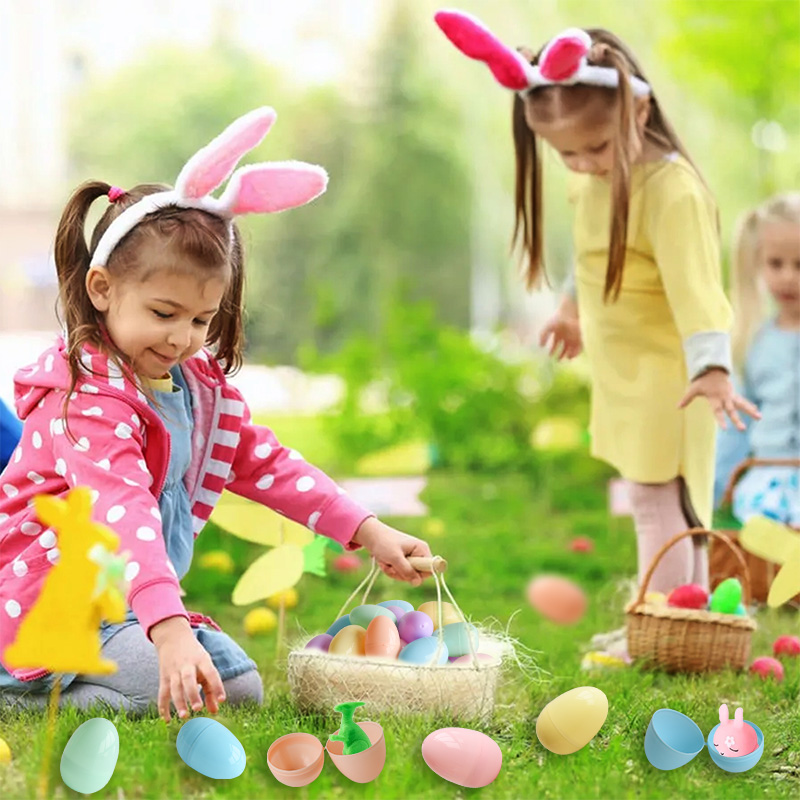 50 قطعة معكرون اللون بيض عيد ا - مراجعة Party Games Easter Egg وسعره