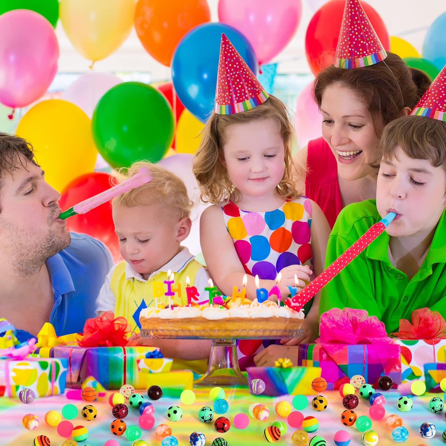 6/100 قطعة كرات نطاطة للهالوين - مراجعة Party Games Easter وسعره
